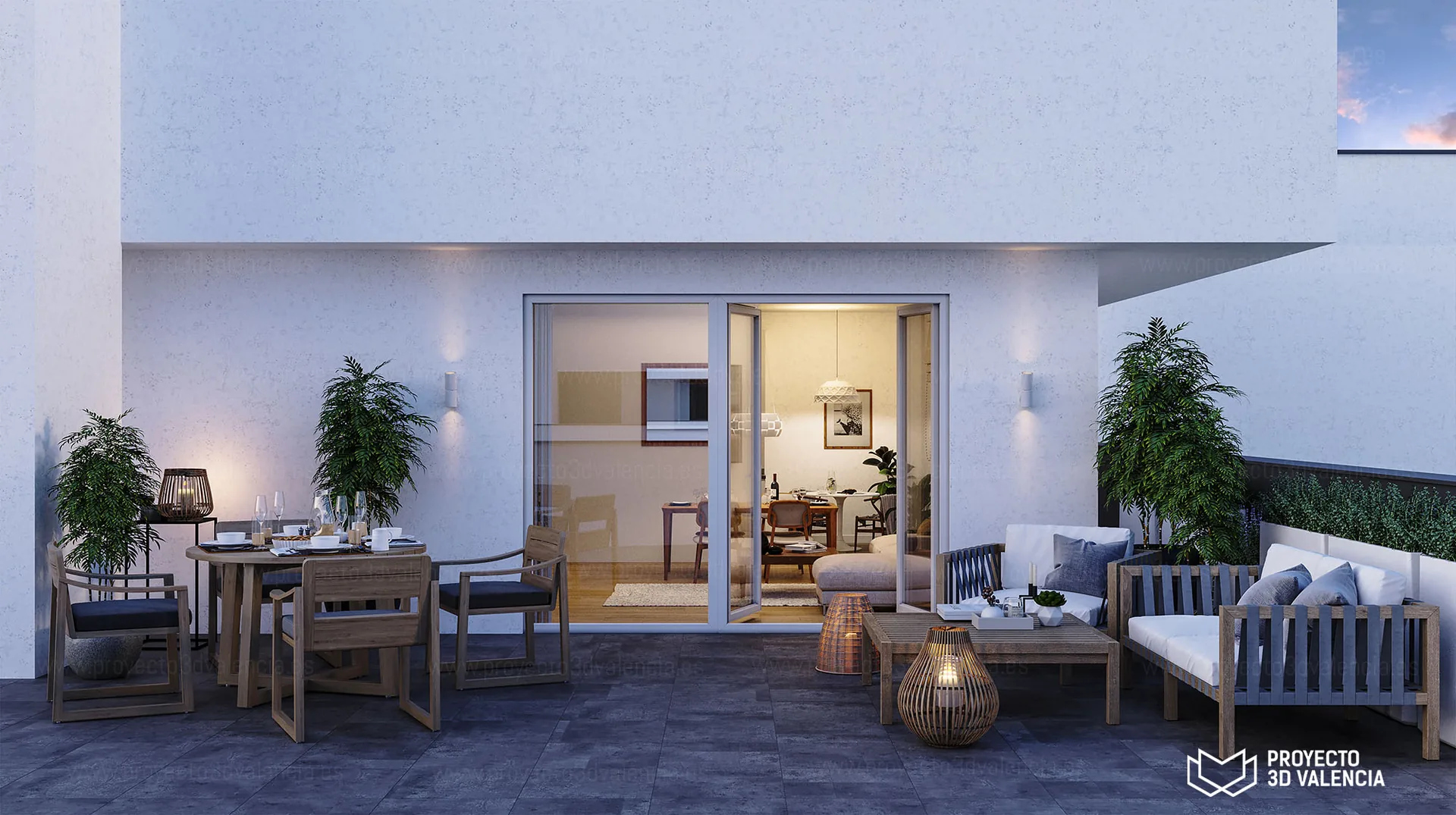 render de renders de terrazas y áticos 3d