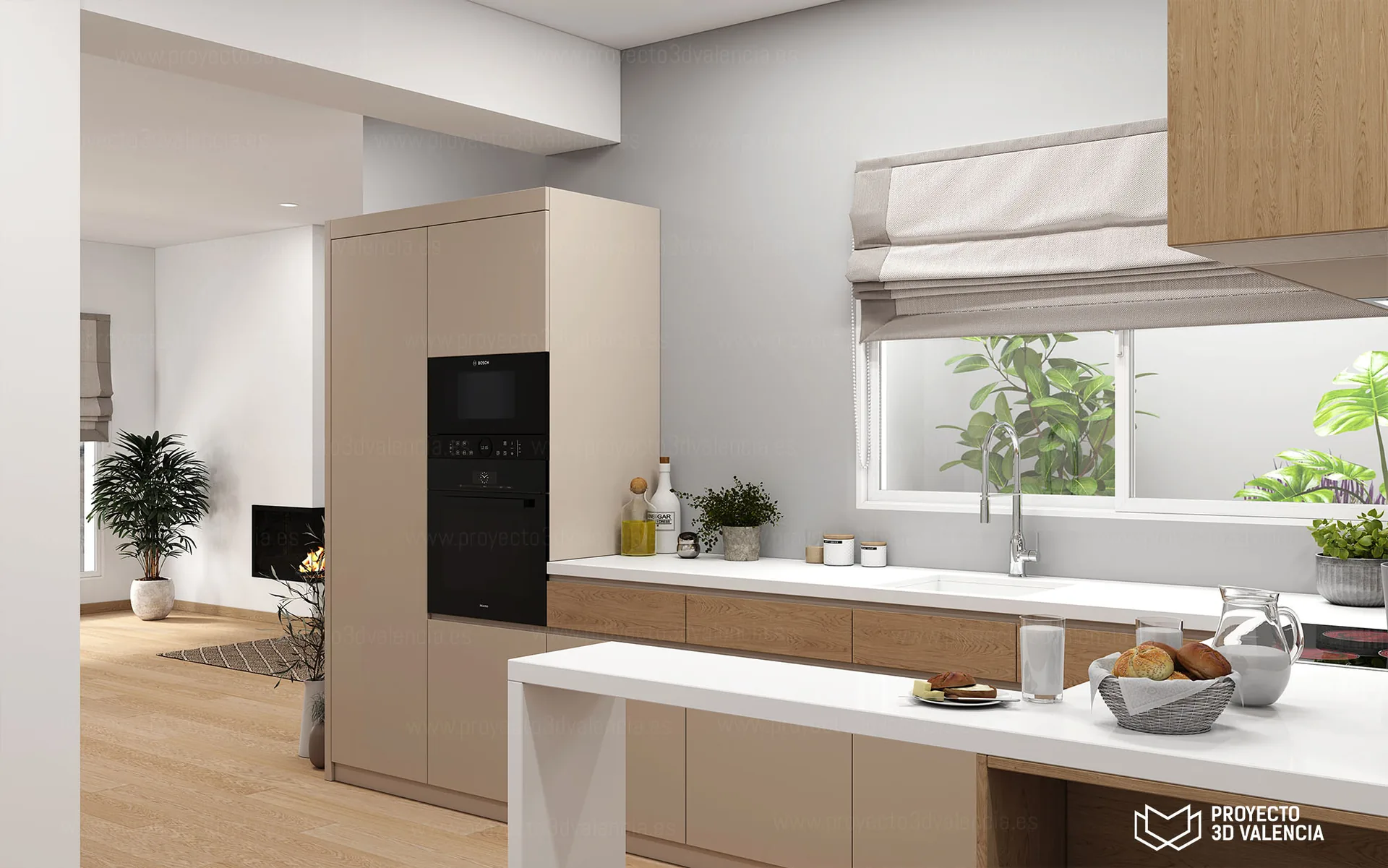 render de renders de interiores de estilo minimalista