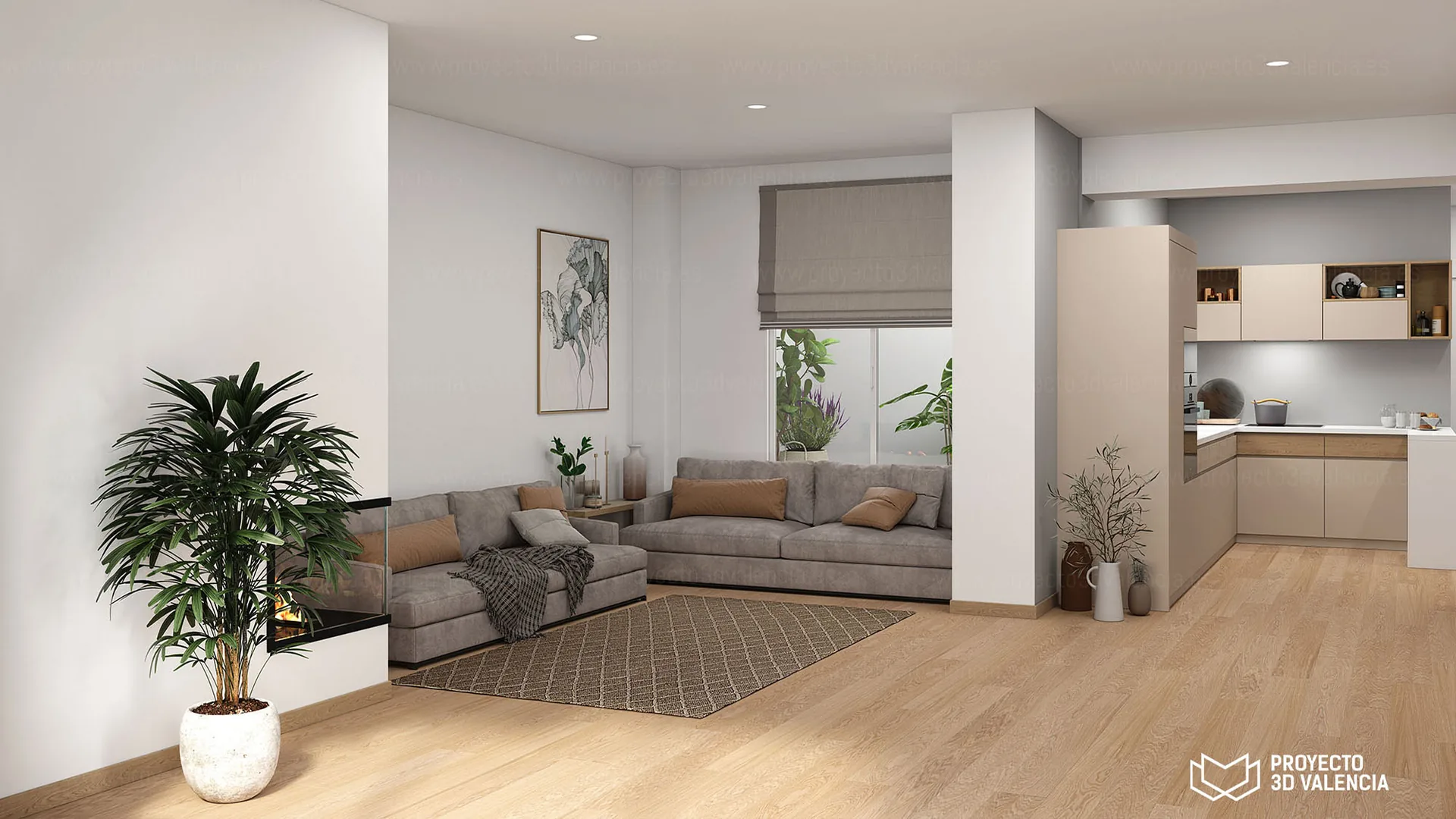 render de renders interiores apartamento minimista